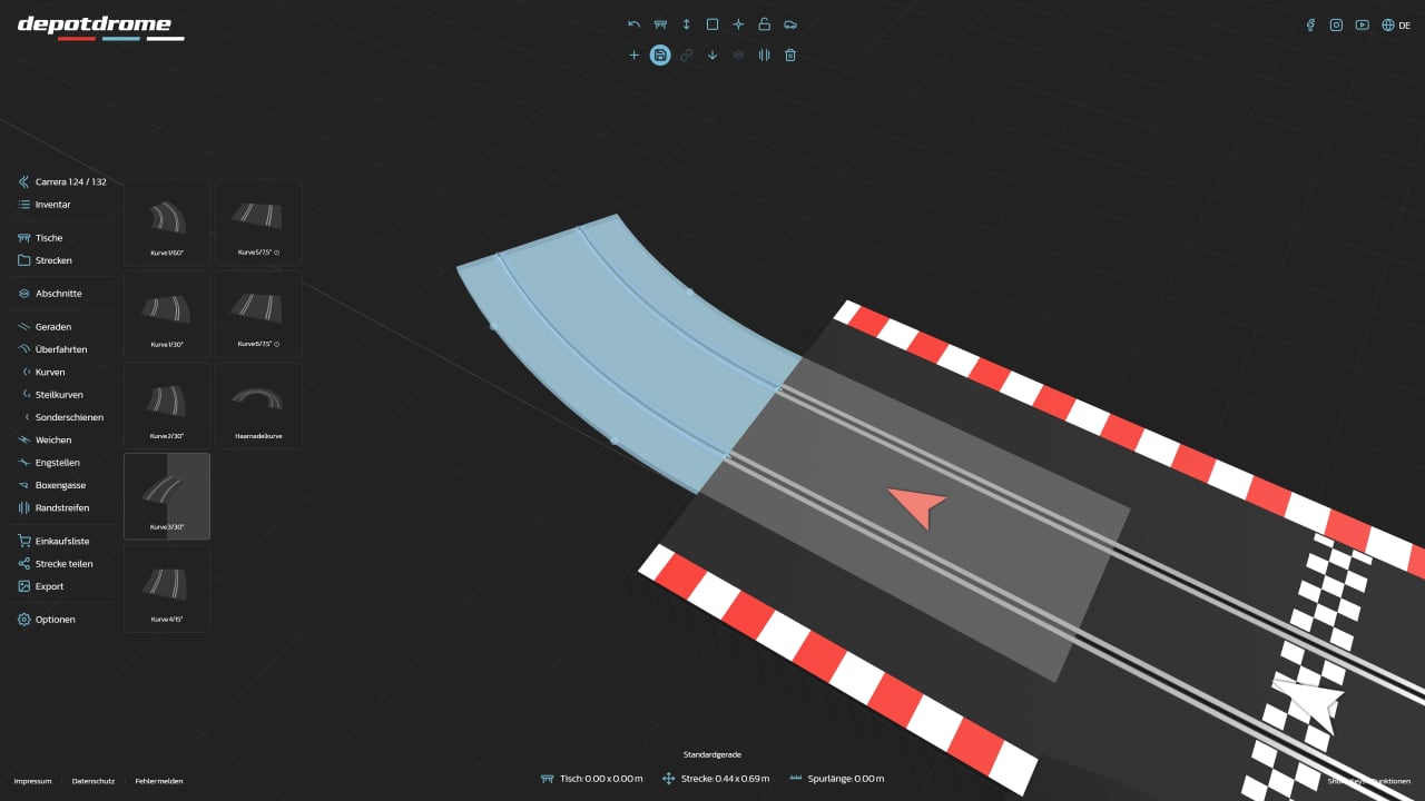 3D Rennbahnplaner Teilevorschau