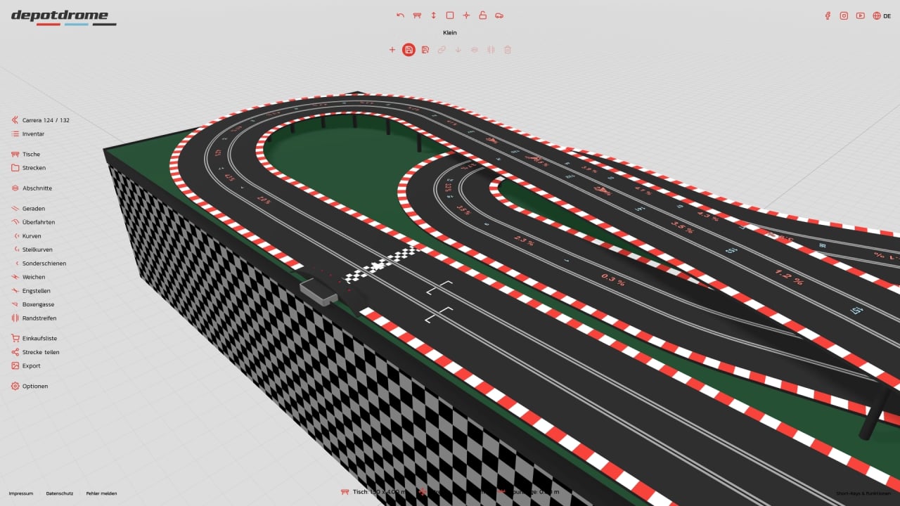 3D Rennbahnplaner Hell-Dunkel-Modus