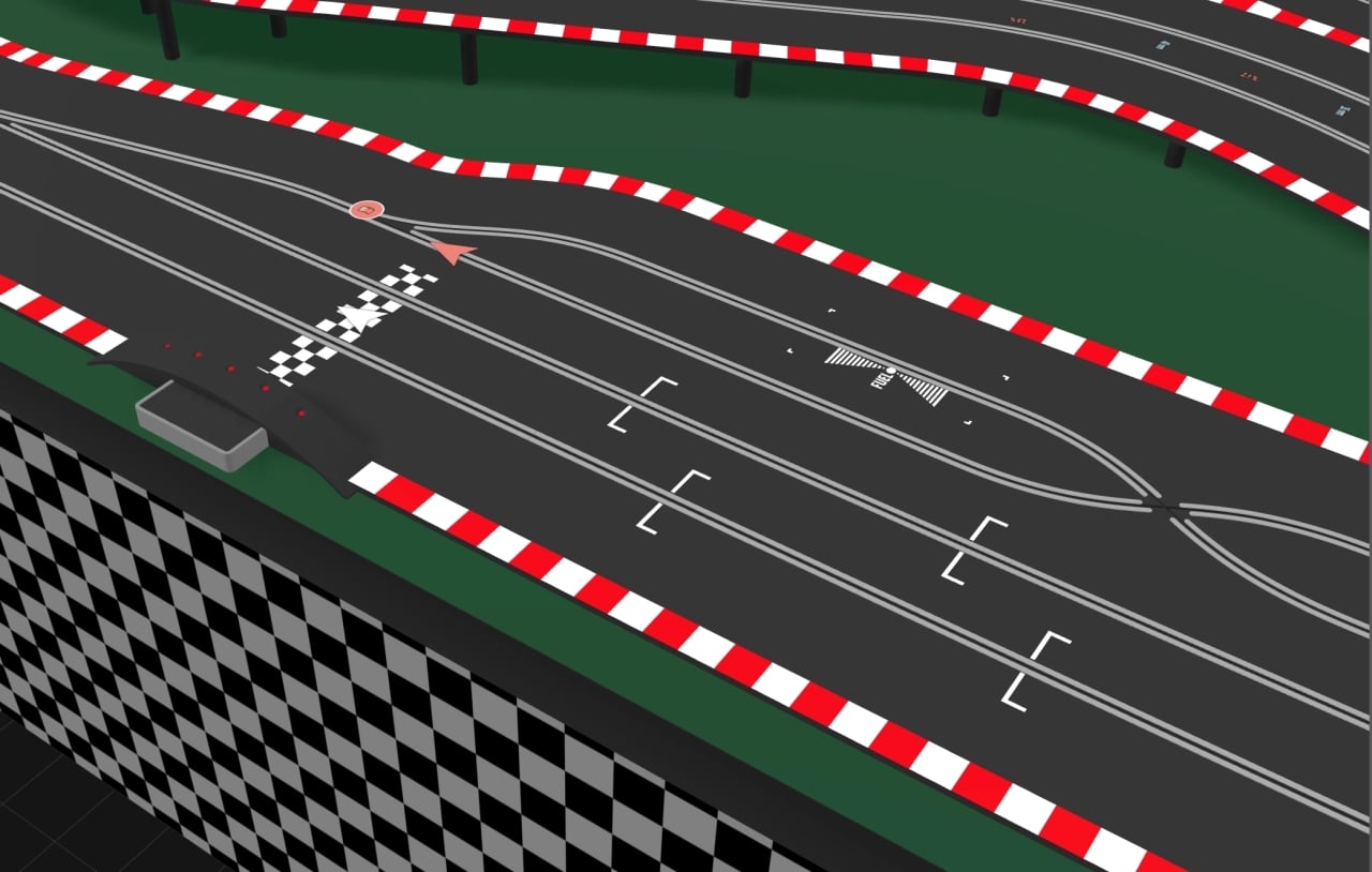 3D Slotcar Streckenplaner & Autorennbahn Planer | Depotdrome Plane deine perfekte Autorennbahn in 3D! Kostenloser interaktiver Slotcar Streckenplaner für Maßstäbe 1:32 und 1:24 inkl. Randstreifen und Tischen.
